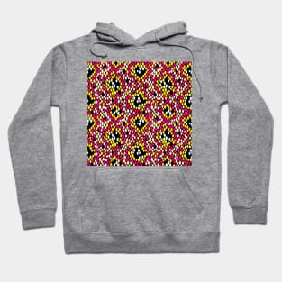 Snakeskin Pattern (Hot Pink and Yellow) Hoodie